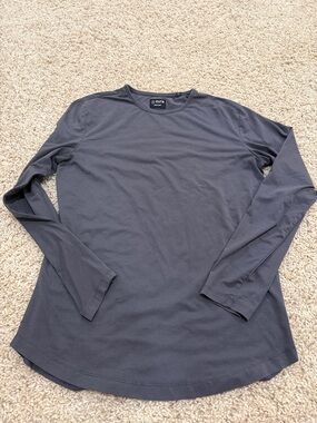 Cuts Clothing Men's Long Sleeve Crew in Charcoal Gray